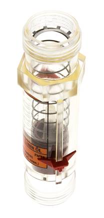 G1'' kunststof zweeflichaamflowmeter voor olie 100 cSt 1-18 l/min