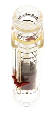 G1'' kunststof zweeflichaamflowmeter voor olie 100 cSt 1-18 l/min