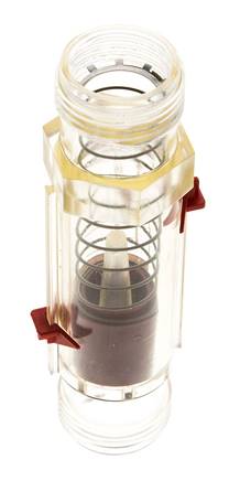 G1'' kunststof zweeflichaamflowmeter voor olie 100 cSt 1-18 l/min