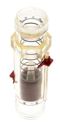 G1'' kunststof zweeflichaamflowmeter voor olie 100 cSt 1-18 l/min