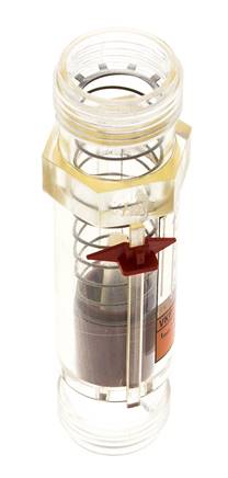 G1'' kunststof zweeflichaamflowmeter voor olie 100 cSt 1-18 l/min