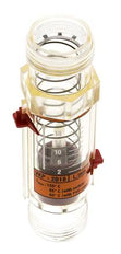 G1'' kunststof zweeflichaamflowmeter voor olie 100 cSt 1-18 l/min