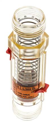 G1'' kunststof zweeflichaamflowmeter voor olie 100 cSt 2-30 l/min