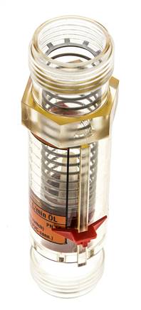 G1'' kunststof zweeflichaamflowmeter voor olie 100 cSt 2-30 l/min