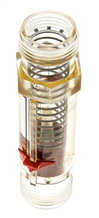 G1'' kunststof zweeflichaamflowmeter voor olie 100 cSt 2-30 l/min