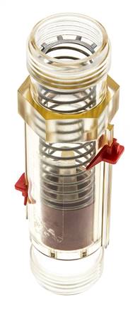 G1'' kunststof zweeflichaamflowmeter voor olie 100 cSt 2-30 l/min