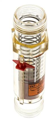 G1'' kunststof zweeflichaamflowmeter voor olie 100 cSt 2-30 l/min