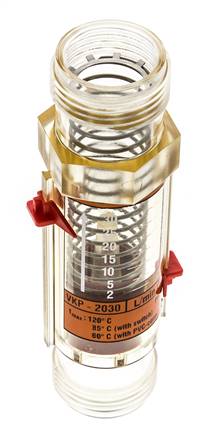 G1'' kunststof zweeflichaamflowmeter voor olie 100 cSt 2-30 l/min
