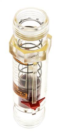 G1'' kunststof zweeflichaamflowmeter voor olie 100 cSt 5-45 l/min