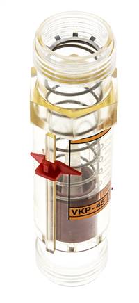 G1'' kunststof zweeflichaamflowmeter voor olie 100 cSt 5-45 l/min
