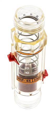 G1'' kunststof zweeflichaamflowmeter voor olie 100 cSt 5-45 l/min