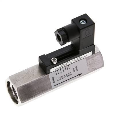 G1/2'' RVS zweeflichaam-stromingsschakelaar water 0.4-1.8 l/min 350 bar
