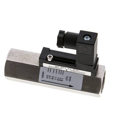 G1/2'' RVS zweeflichaam-stromingsschakelaar water 0.4-1.8 l/min 350 bar