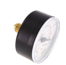 -1..0 Bar (-15..0 psi) Pressure Gauge Rear Plastic/Brass 63 mm Class 2.5