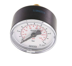 0..10 Bar (0..145 psi) Pressure Gauge Rear Plastic/Brass 50 mm Class 2.5
