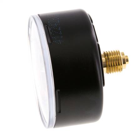 0..10 Bar (0..145 psi) Pressure Gauge Rear Steel/Brass 63 mm Class 1.6