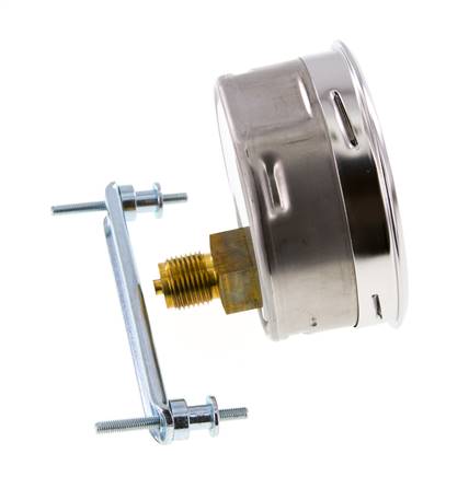 0...40 Bar (0..580 psi) Paneelmontage Manometer Staal/Brons 100 mm Klasse 1.0 (Beugel)