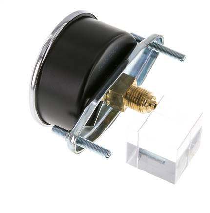 0...60 Bar (0..870 psi) Paneelmontage Manometer Staal/Brons 63 mm Klasse 2.5 (Beugel)