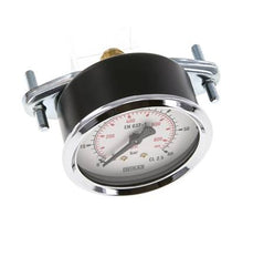 0...60 Bar (0..870 psi) Paneelmontage Manometer Staal/Brons 63 mm Klasse 2.5 (Beugel)