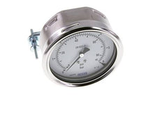 0...6 Bar (0..87 psi) Paneelmontage Manometer Staal/Brons 100 mm Klasse 1.0 (Beugel)