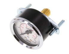 0...6 bar (0..87 psi) Paneelmontage Manometer Staal/Brons 50 mm Klasse 2.5 (Beugel)