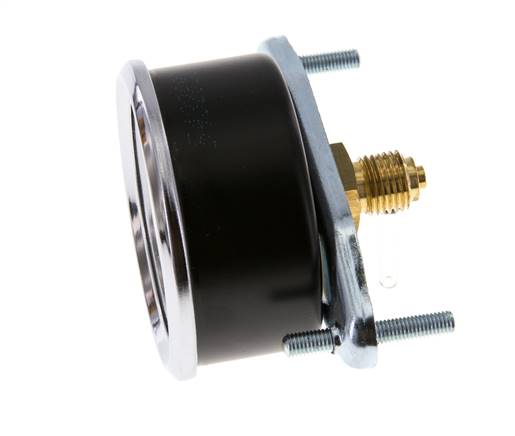 0...6 Bar (0..87 psi) Paneelmontage Manometer Staal/Brons 63 mm Klasse 2.5 (Beugel)