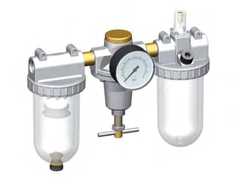 FRL 3-Part G1/2'' 3200 l/min 0.5-10.0bar/7-145psi Semi-Auto Metal Standard 3