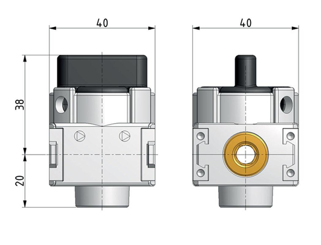 3/2 Kogelkraan G1/8 1800 l/min Multifix 0