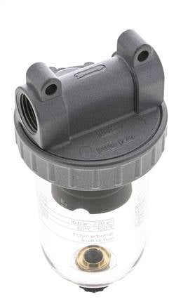 Filter 40micron G1/2'' 3100l/min Semi-Auto Polycarbonaat Standaard 2