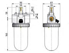Lubricator G3/4'' Metal Standard 3