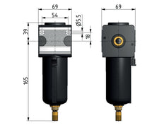 Microfilter 0,01 micron G1/4'' 670l/min Multifix 2