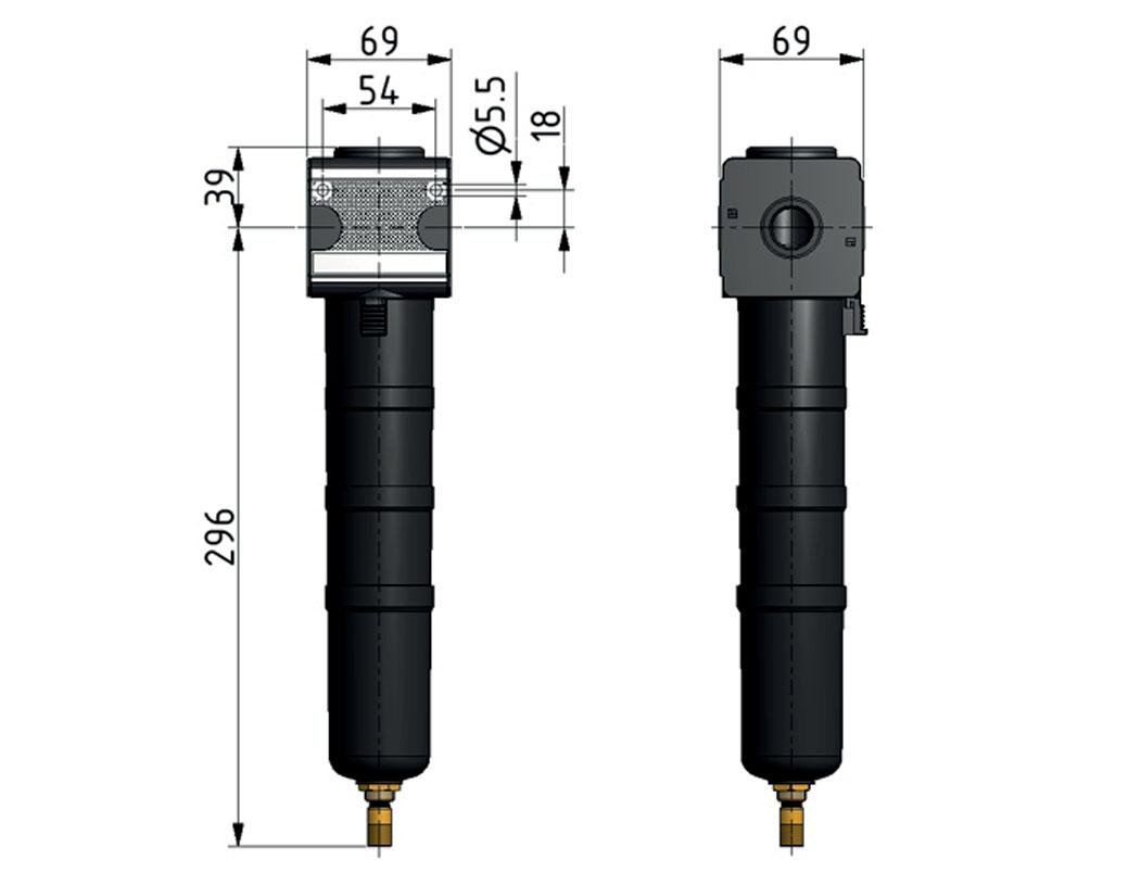 Microfilter 0.01micron G1/2'' 1200l/min Auto Metal Multifix 2