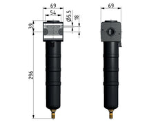 Microfilter 0.01micron G1/2'' 1200l/min Auto Metal Multifix 2