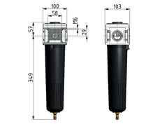 Microfilter 0.01micron G1'' 4200l/min Auto Metal Multifix 5