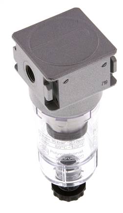 Voorfilter 0.3micron G1/8'' 130l/min Semi-Auto Polycarbonaat Multifix 0