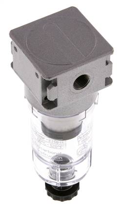 Voorfilter 0.3micron G1/8'' 130l/min Semi-Auto Polycarbonaat Multifix 0