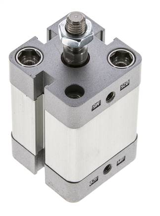 ISO 21287 Compact Double Acting Cylinder 25-20mm - Magnetic - Male Rod