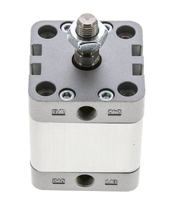 ISO 21287 Compact Double Acting Cylinder 40-20mm - Magnetic - Male Rod
