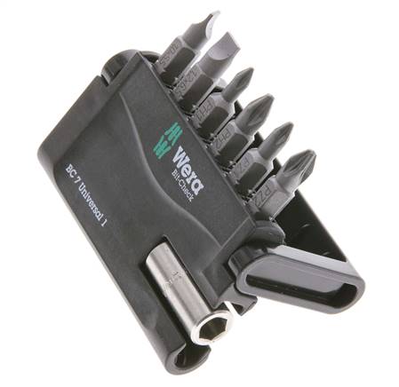 Wera 7-Piece Slotted/Phillips/Pozidriv Bit Assortment