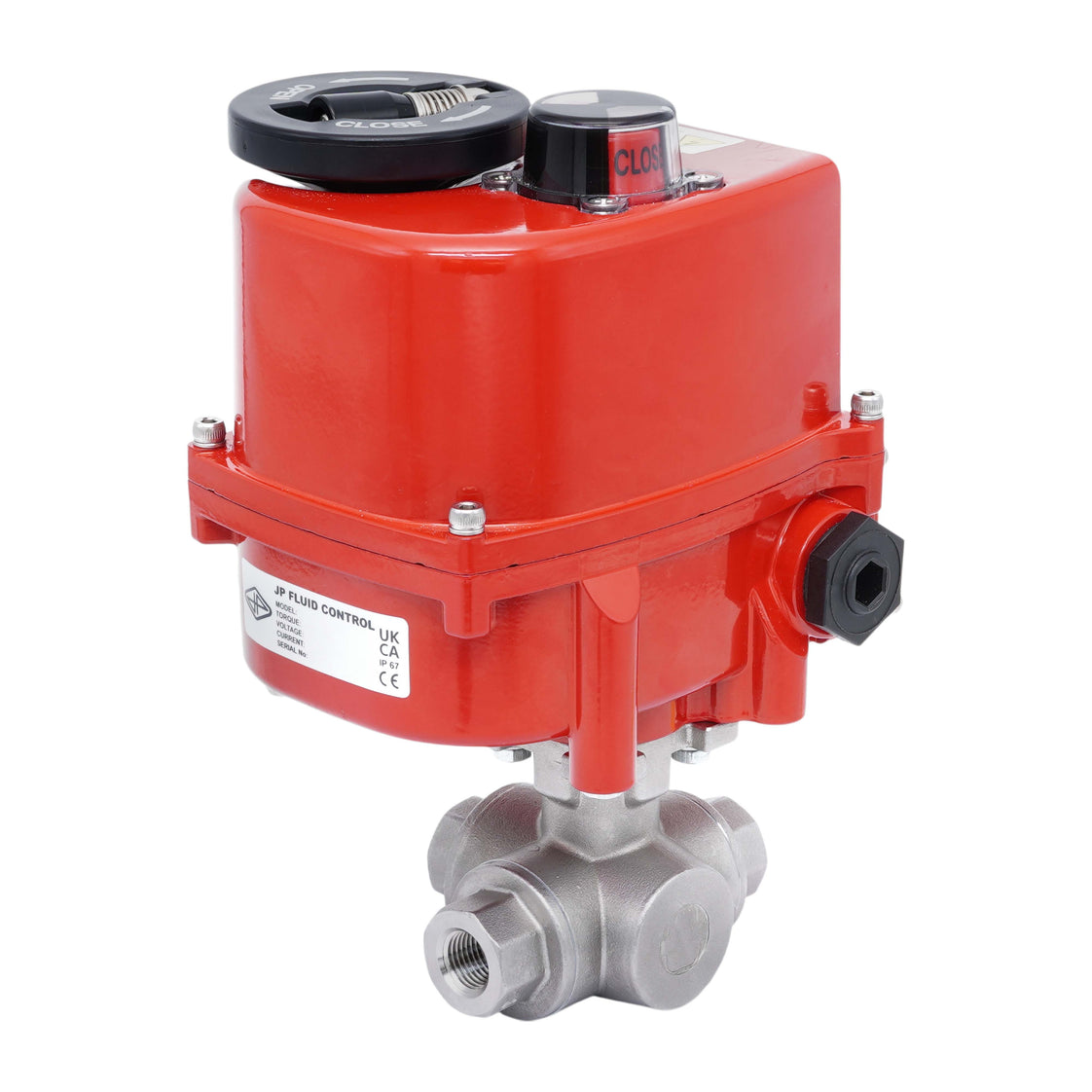 Rp 1/2'' L-Port 3-Weg RVS Modulerende Elektrische Kogelkraan 24 V AC/DC