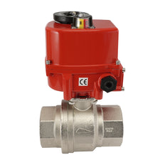 G 1 1/4 inch 2-Way brass Modulating Electric ball valve 24 V AC/DC