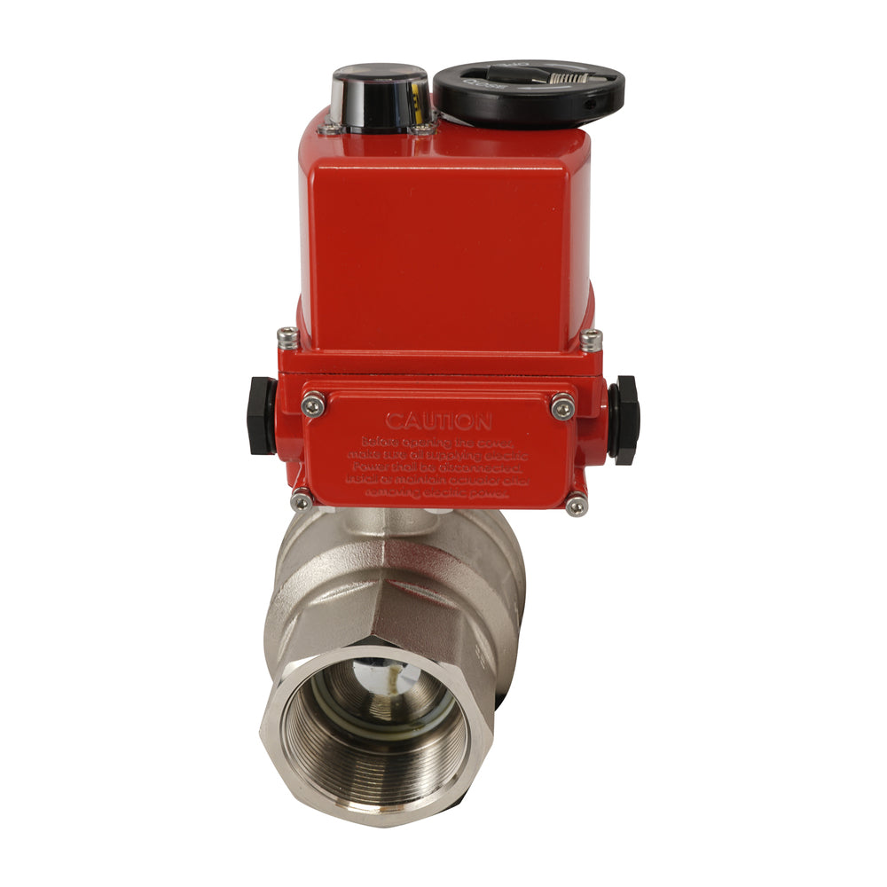 G 1 1/4 inch 2-Way brass Modulating Electric ball valve 24 V AC/DC
