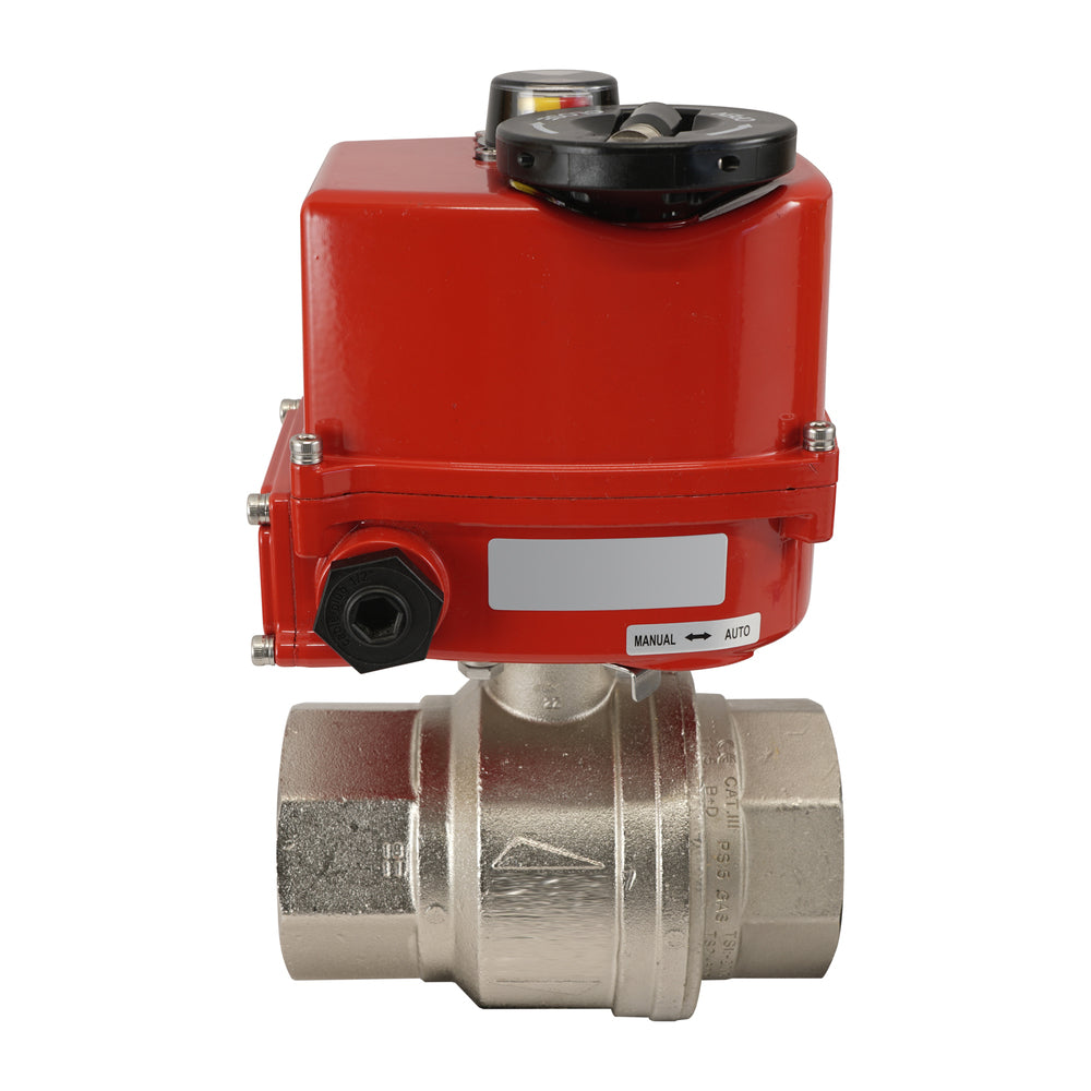 G 3/4 inch 2-Way brass Modulating Electric ball valve 24 V AC/DC