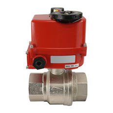 G 1 1/4 inch 2-Way brass Modulating Electric ball valve 24 V AC/DC