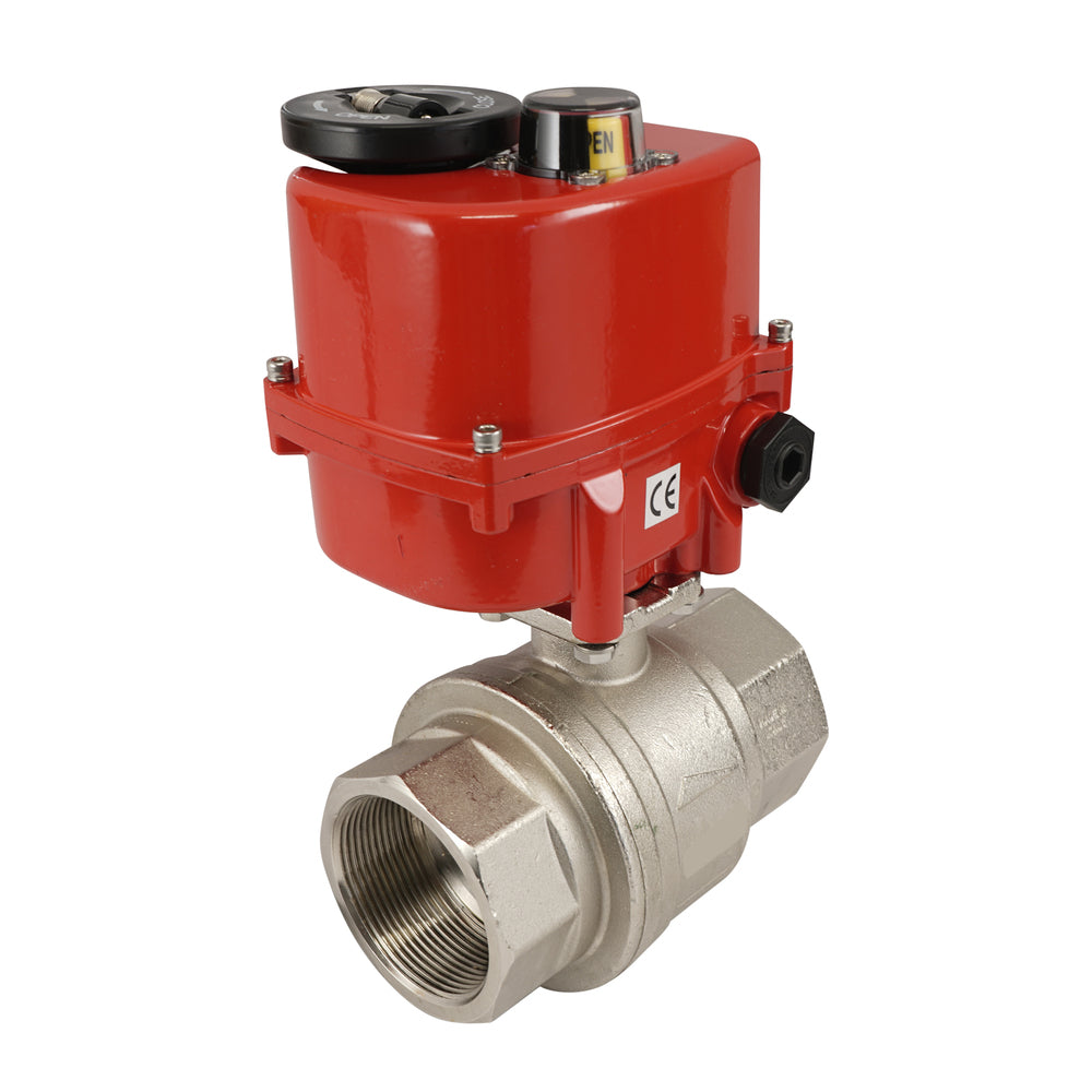 G 3/4 inch 2-Way brass Modulating Electric ball valve 24 V AC/DC