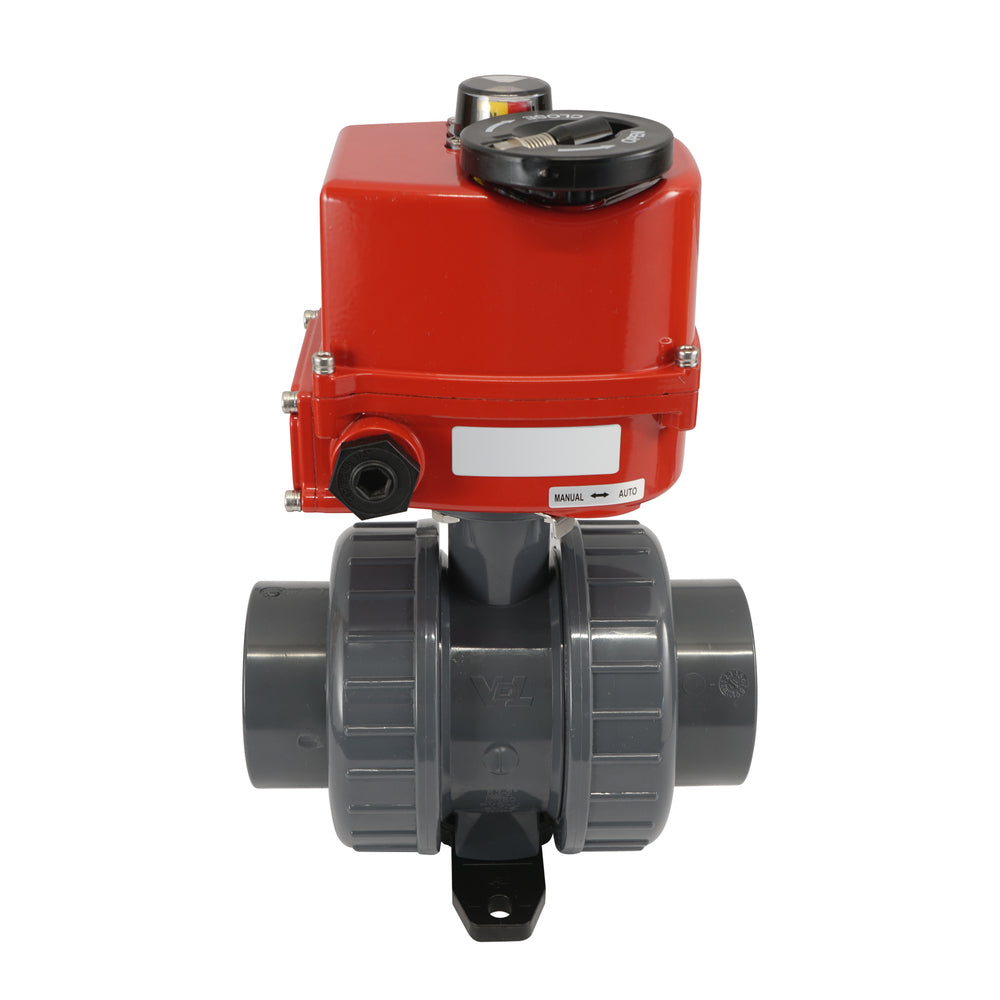 63 mm wartelaansluitingen 2-weg PVC modulerende elektrische kogelkraan 24 V AC/DC (VDL)