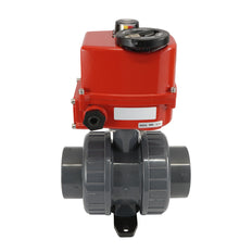 63 mm wartelaansluitingen 2-weg PVC modulerende elektrische kogelkraan 24 V AC/DC (VDL)