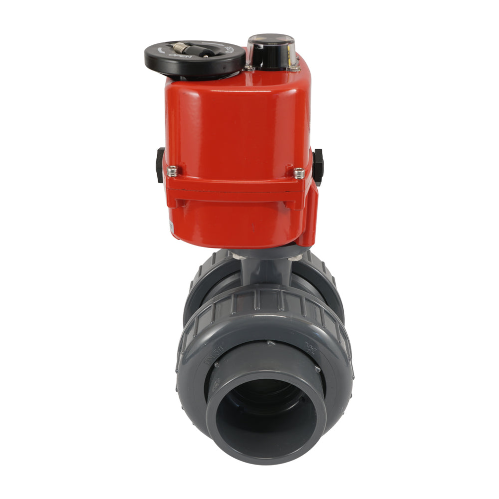 63 mm true union sockets 2-Way PVC Modulating Electric ball valve 24 V AC/DC (VDL)