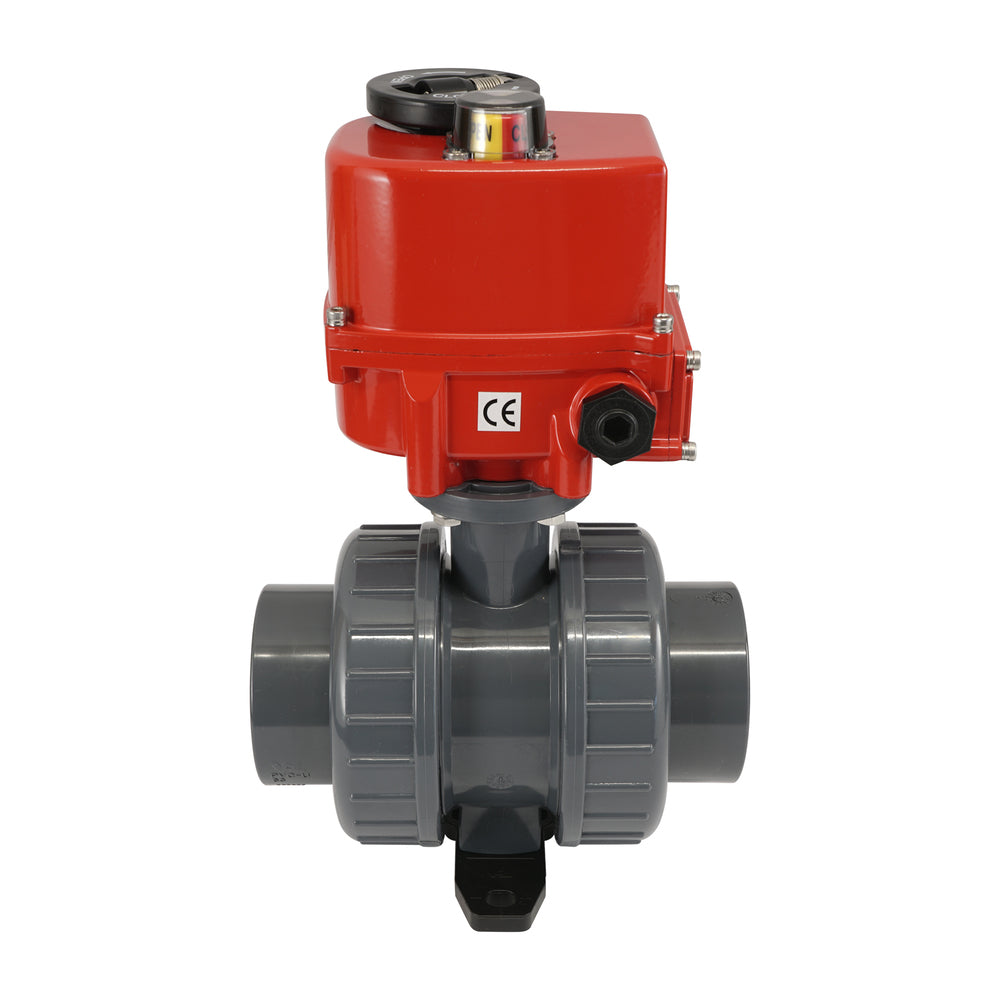 63 mm wartelaansluitingen 2-weg PVC modulerende elektrische kogelkraan 24 V AC/DC (VDL)