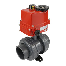 63 mm true union sockets 2-Way PVC Modulating Electric ball valve 24 V AC/DC (VDL)